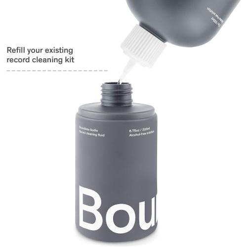 Boundless Audio Record Cleaning Solution - 17oz Extra Large Vinyl Record Cleaner Fluid Spray Bottle & Refill Nozzle