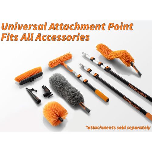 5-8 ft Long Telescopic Extension Pole // Multi-Purpose Extendable Pole with Universal Twist-on Metal Tip // Lightweight and Sturdy // Best for Painting, Dusting and Window Cleaning
