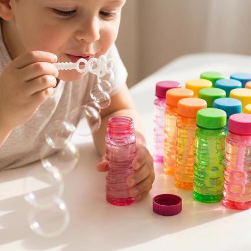 novelinks 12 Pack 4oz Big Bubble Bottles, Bubble Blowing Solution for Kids