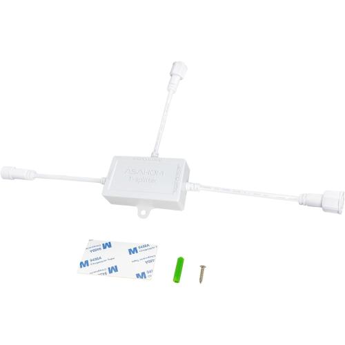 ASAHOM T-Splitter Compatible with Govee Permanent Outdoor Lights 2/Elite(Model: H705D, H705E, H705F), T-Splitter S1070 S1080 Permanent Outdoor Lights, White(Type A)