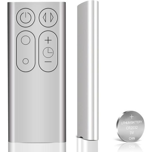Replacement Remote Control Fit for Dyson TP00 TP01 AM11 Pure Cool Purifier Tower Fan (Silver Color with Battery)