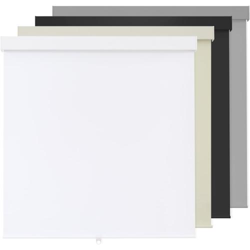 Color White 100% Blackout Roller Shades Cordless Blinds for Indoor Windows,Free-Stop Window Shades Pull Down,Thermal Insulated Fabric UV Protection,Blackout Window Guard Blinds for Home,Office,White,48 W x 72 H
