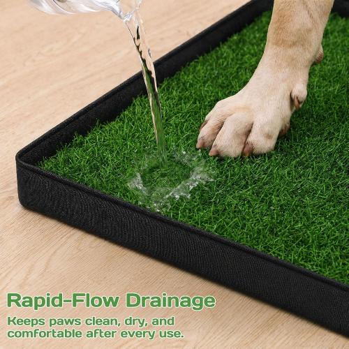 Grass Pad for Dogs Potty 22X15 Dog Grass Pad with Tray, Dog Potty Grass