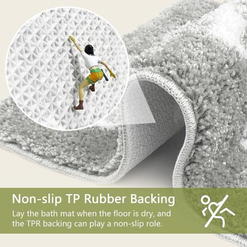 Small Get Naked Bathroom Rugs - Funny Bath Mats Non Slip Cute Carpet for Bathroom Floor Decor Water Absorbent Bath Rugs for Sink Bathtub and Shower Gray 16 x 24