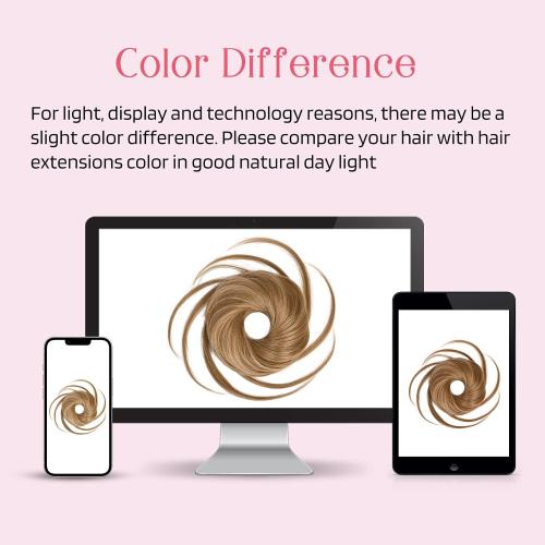 HOOJIH Messy Bun Hair Piece - Super Long Tousled Updo Extensions, Wavy Wrap Ponytail With Elastic Band for Women Girls - Ash Brown