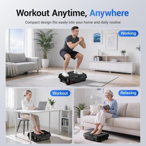CURSOR FITNESS Vibration Plate with 250 Speed Levels & 350 LB Capacity