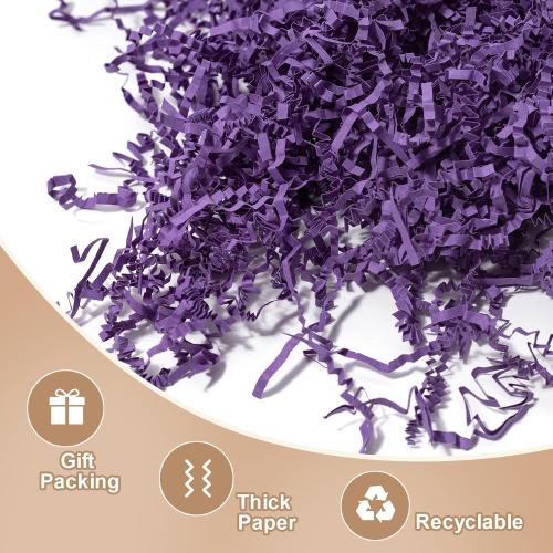 Wowxyz 1 LB Crinkle Cut Paper Shred Purple Shredded Paper Filler