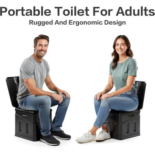 Portable Toilet,Camping Toilet Have Small Foldable Size. It is Compact Portable Toilet for Adults and Children. Suitable for Cars, Hiking, Beaches and Camping