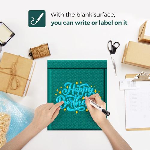 10pieces Fuxury Forest Green Bubble Mailers 8.5x12 Usable 8.5x11 Padded Envelopes