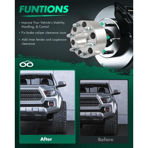2Pcs 6x5.5 Wheel Spacers 3 inch