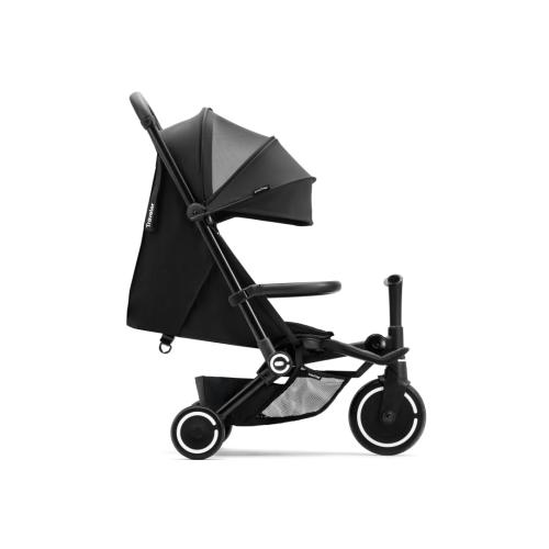 Smartrike Traveler Travel Stroller for Toddlers - Lightweight, Foldable & Compact Stroller with Near-Flat Recline, Onyx Black