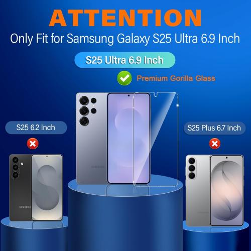 Samsung Galaxy S25 Ultra Screen Protector Tempered Glass