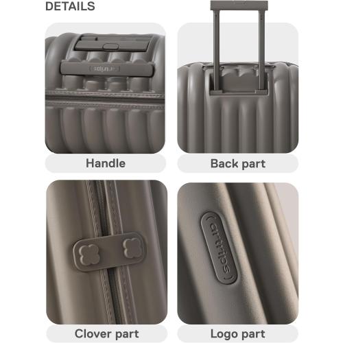 artrips Carry On Luggage 20 Inch for Business Travel & Short Trips, Italian-Inspired Lightweight Hard Shell Suitcase, German PC Matte Shell, Airline Approved, TSA Lock, PINK‼️
