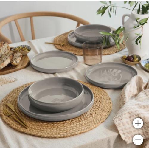 Safdie,  12 Piece Alma Stoneware Dinnerware Set (Choose Color)