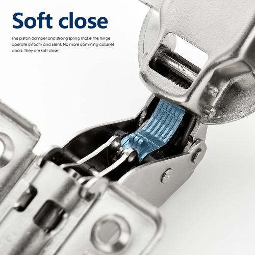 Ravinte European Kitchen Cabinet Hinges, Soft Close, Insert, 4 Pack
