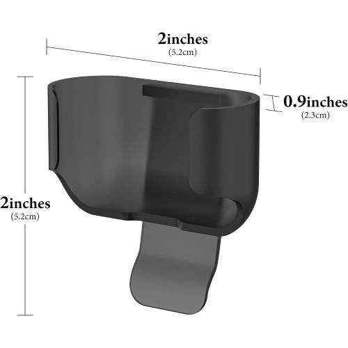 Geekria Earbuds Belt Clip Holder Compatible ONLY with Apple AirPods 4, Portable Earphones Waist Holster Case with Reinforced Clip (Black, 1 Pack, Single Case)