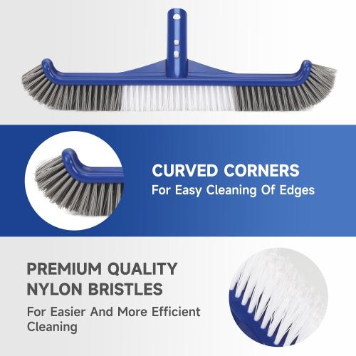 Swimming Pool Cleaning Kit - Includes Pool Skimmer Net, 18 Pool Brush