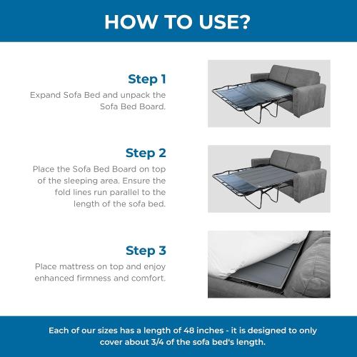 Meliusly Heavy Duty Sleeper Sofa Support Board (60x48 - Queen Size) Reinforced Wood Sofa Bed Support, Pull Out Couch Mattress Board, Sleeper Bar Shield, SleeperSaver