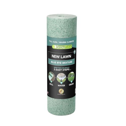 Growtrax 200 Sq Ft Biodegradable Kentucky Blue and Perennial Rye Blend Grass Seed Mat - Mix & Fertilizer Mat for Ball Fields, Parks, & Residential Lawns