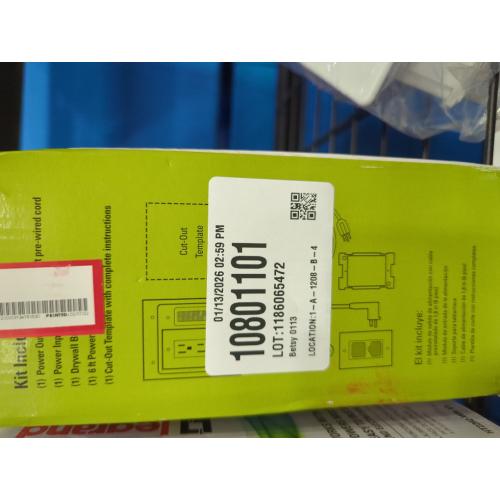 Legrand On-Q 4-27/64-in x 10-in PVC White Flat Screen Tv Kit
