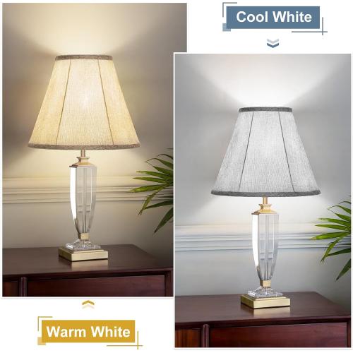 Bell Lamp Shades Set of 2, 6Top x 13Bottom x 10High, Gray Lamp Shade