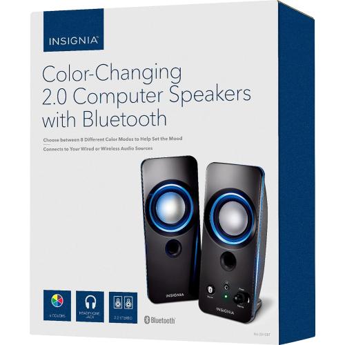 Color-Changing 2.0 Computer Speakers with Bluetooth