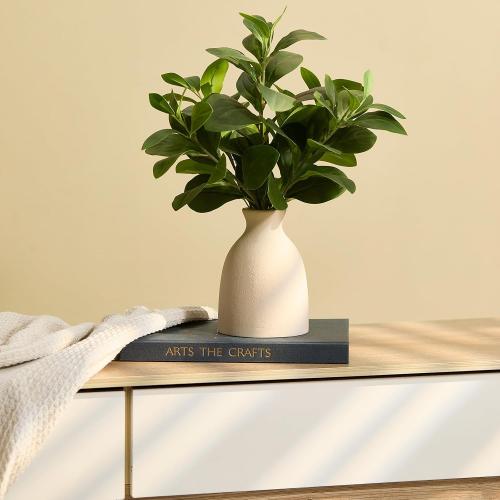 16 Artificial Eucalyptus Stems Potted Plant Indoor Fake Plants