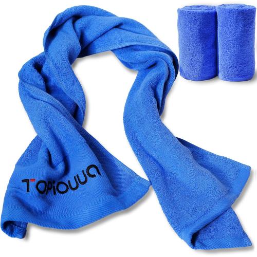 Unisex Sports Towels (Set of 2) Upgraded Version- Ultra-Soft, 100% Cotton Sweat-Absorbing Towels Ideal for Workouts, Workout Towels，Gym Towels Sessions, & Hiking Trips!