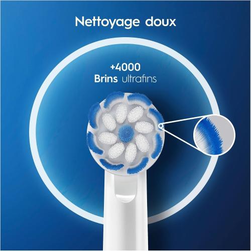 Oral-B Sensitive Clean Replacement Brush Heads x 8 Original Refill for Electric Toothbrush, White, 200 gram
