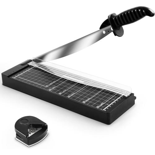 MAKEASY Paper Cutter 12 Inch, 12 Sheet Capacity, Heavy Duty Paper Cutter for Cardstock, Guillotine Paper Trimmer for Crafting, Classroom and Office