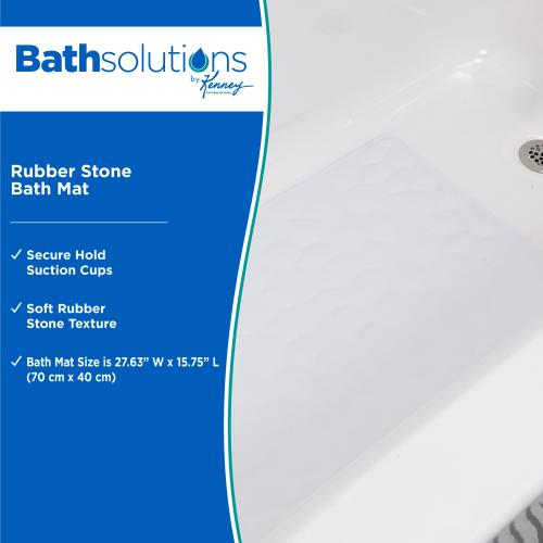 Kenney 27-in x 16-in White Vinyl Bath Mat