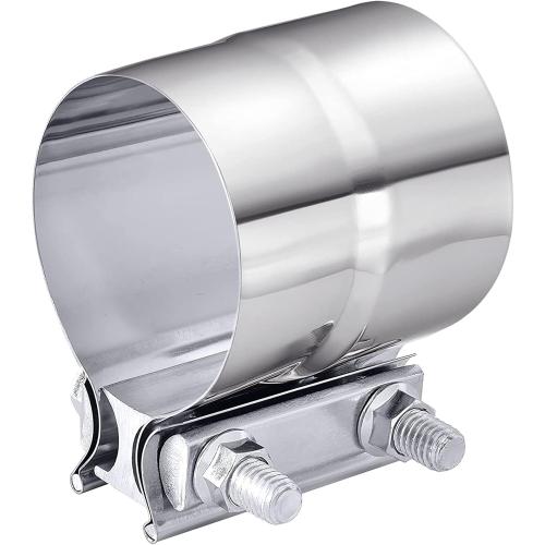 Exhaust Clamp,Car Accessories 3 Lap Joint Exhaust Band Clamp Sleeve Coupler,Stainless Steel Exhaust Pipe Clamp for Exhaust System,Exhaust Tubing Connection(3 Inch)