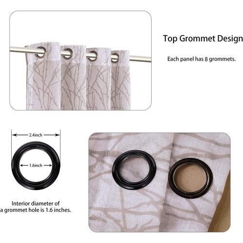 BONZER 4 Panels Set Mix and Match Curtains for Bedroom Living Room