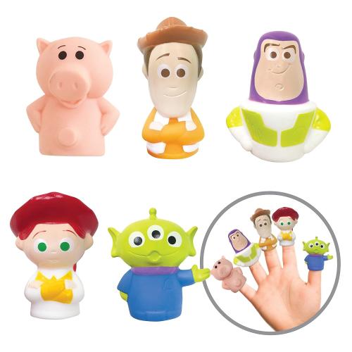 Toy Story 5 Piece Finger Puppet Set - Educational Play, Party Favors, Bath and Pool Toys, Beach Fun, Playtime Activities
