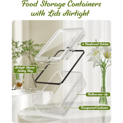 Canfanni 40 Piece Food Storage Containers with Lids, BPA-Free