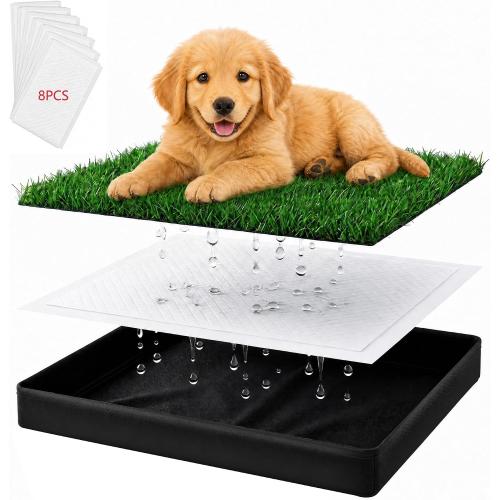 Grass Pad for Dogs Potty 22X15 Dog Grass Pad with Tray, Dog Potty Grass