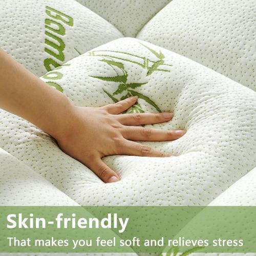 Premium Viscose Made from Bamboo  Mattress Topper, Quilted Fitted Extra Thick Mattress Pad