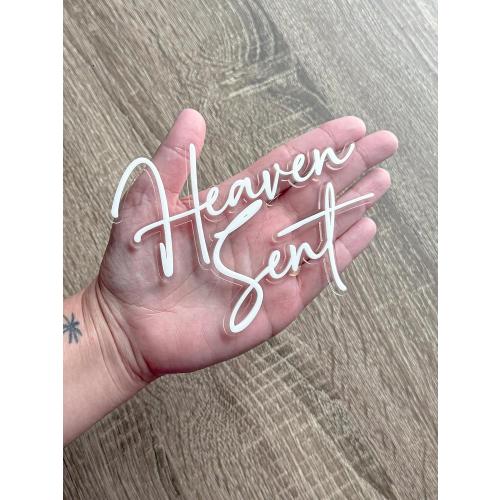 Heaven Birthday Cake Topper,Acrylic Gold Welcome Little Angel Cake Topper, Gender Reveal Party Decorations, Wings Sign Baby Shower/Baptism Party Decoration Supplies