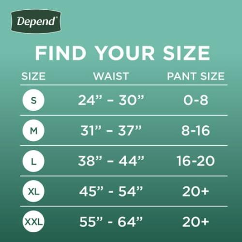 Depend Fresh Protection Incontinence Underwear for Women, Adult Diapers, M, 18 Count