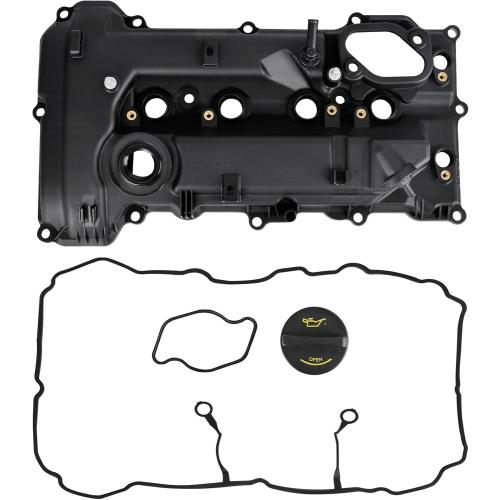 224102E210 Engine Valve Cover with Gasket, Cap Compatible with 2014-2016 Elantra, 2014-2020 Elantra GT, 2014-2020 Tucson, Kia 2014-2018 Forte Forte5, 2014-2016 Forte Koup, 2014-2019 Soul, 2.0L