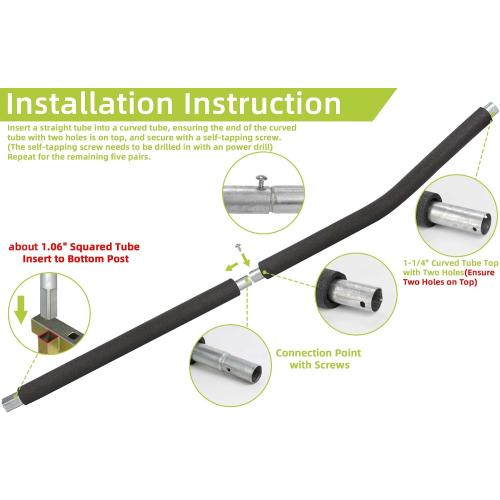 Trampoline Poles Replacement for Skywalker Or Jumpzylla,Galvanized Trampoline Enclosure Pole for Skywalker or Jumpzylla,Replace Parts#4201 4202 4135 OR for Jumpzylla 8ft 10ft&12ft 14ft