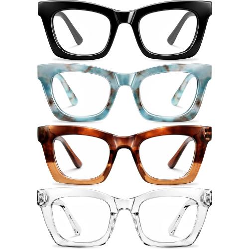 CCVOO 1.0 Oprah Style Reading Glasses for Women, Eyeglasses, Blue Light Readers for Women, Computer Eye Glasses