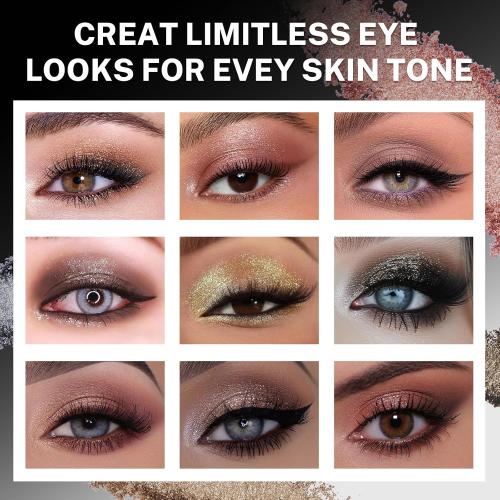UCANBE Baked Eyeshadow Makeup Palette with Hidden Gems, 16 Colors Nude Eye Shadow with Matte Glitter Metallic Shimmer, Highly Pigmented Long Lasting Make Up Pallet