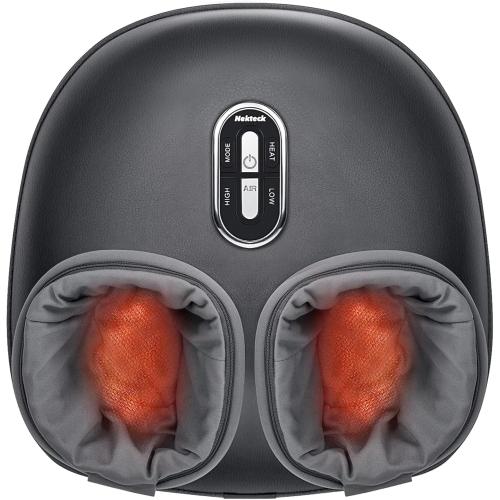 Nekteck Shiatsu Foot Massager with Heat [2026 Upgraded], 3 Modes Deep Kneading Therapy Air Compression, Feet Massage for Plantar Fasciitis, Relaxation Gifts for Men Women Mom Dad Birthday