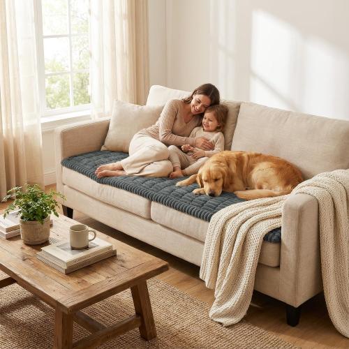 Smiry Couch Cover for Dogs, Non Slip Washable Sofa Protector for Pets