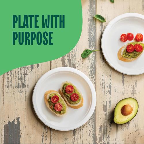 Stack Man 100% Compostable Small Paper Plates 7 Inch Heavy-Duty [125-Pack] Eco-Friendly White Bagasse Disposable Dessert Cake Plates - 7 Biodegradable Plate (BPI-Certified) (PFAS-Free)