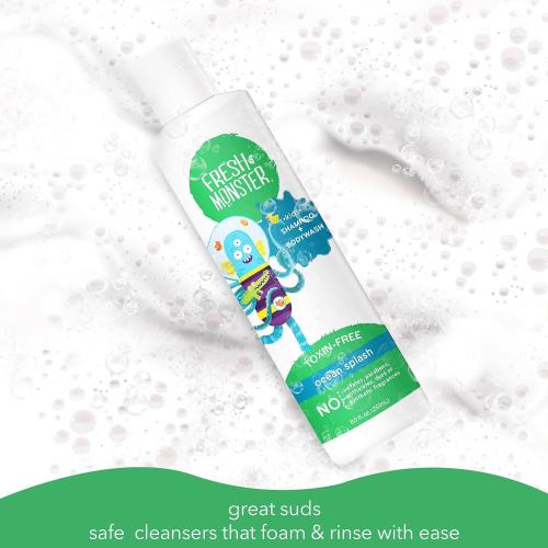 Fresh Monster 2-in-1 Kids Shampoo & Body Wash, Ocean Splash, 8.5 oz
