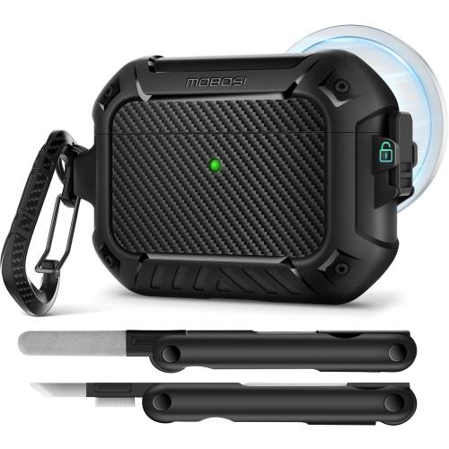 MOBOSI for AirPods Pro 3 Case, Secure Lock, Black