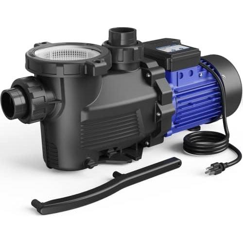 AQUASTRONG 1 HP Above Ground Pool Pump, 115V, 4945GPH, 1.25&1.5''adapter, High Flow