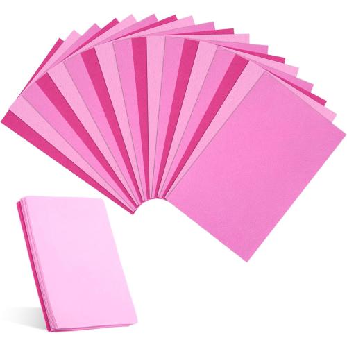 8X12 Felt Sheets for Crafts, 18 PCS Pink Fabric Felts Pad Stiff Sewing Craft Felt Paper Non-Woven Thin Felts Fabric Sheets for DIY Art Crafts Sewing Patchwork Projects Making